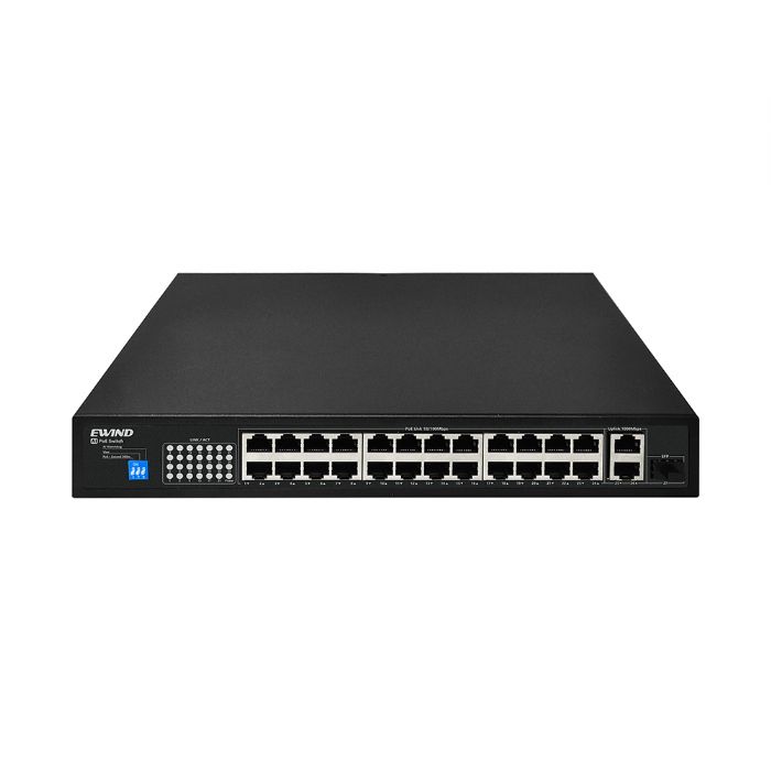 24*FE PoE+ 2*GE+1*GF Unmanaged PoE Switch(300W)