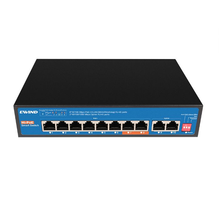 8*FE PoE+ 2*GE Unmanaged PoE Switch(120W)